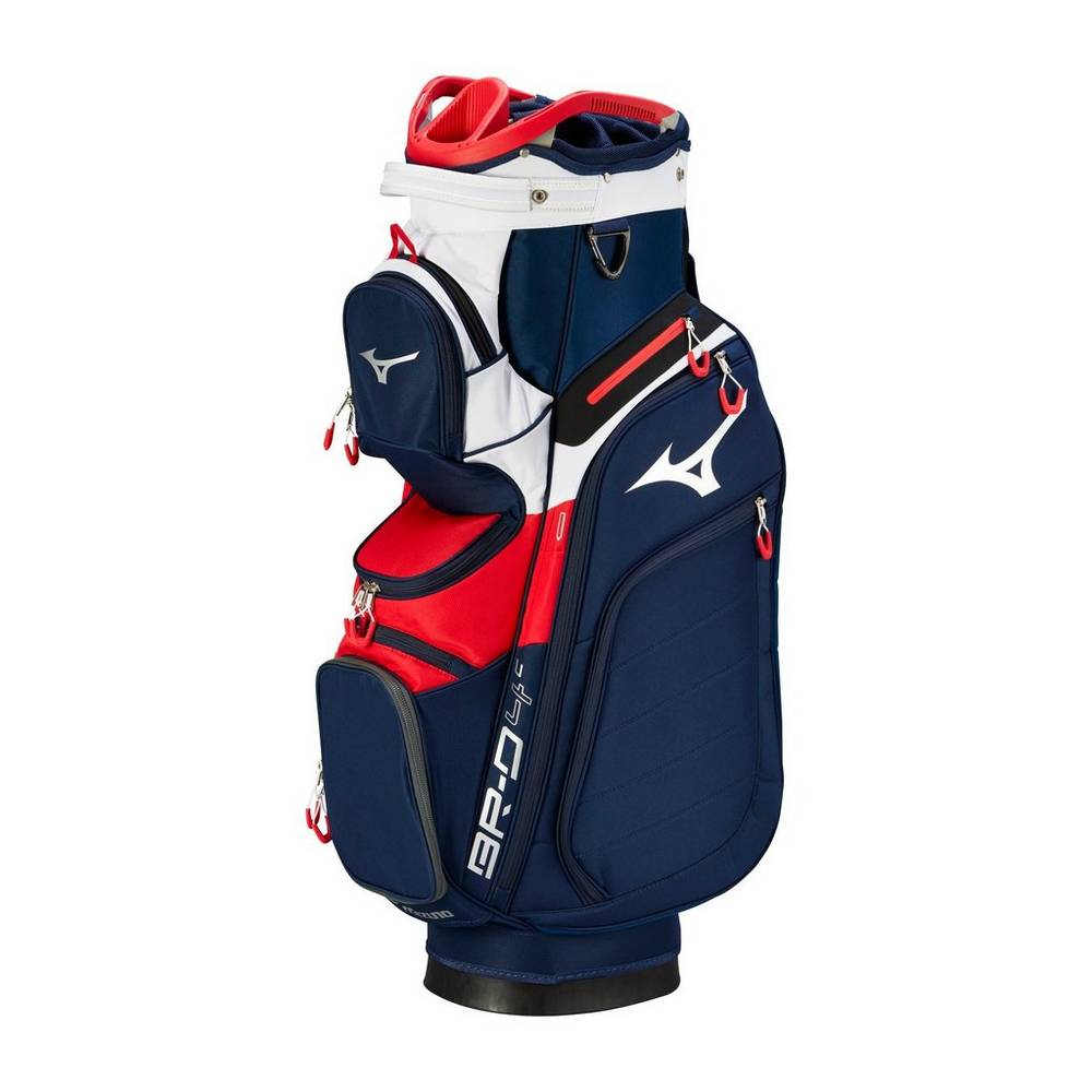 Mizuno Men's BR-D4C Cart Bag Navy/Red (240224-QSB)